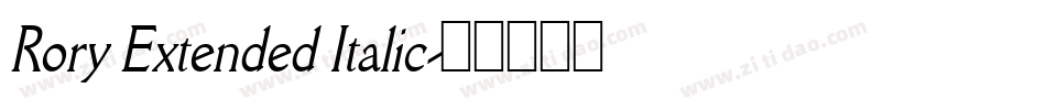 Rory Extended Italic字体转换